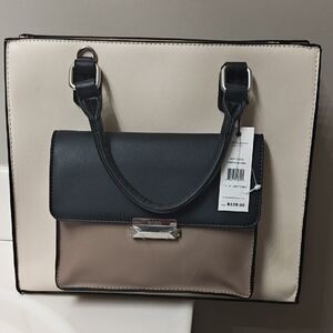 Elegant Black and Tan Handbag